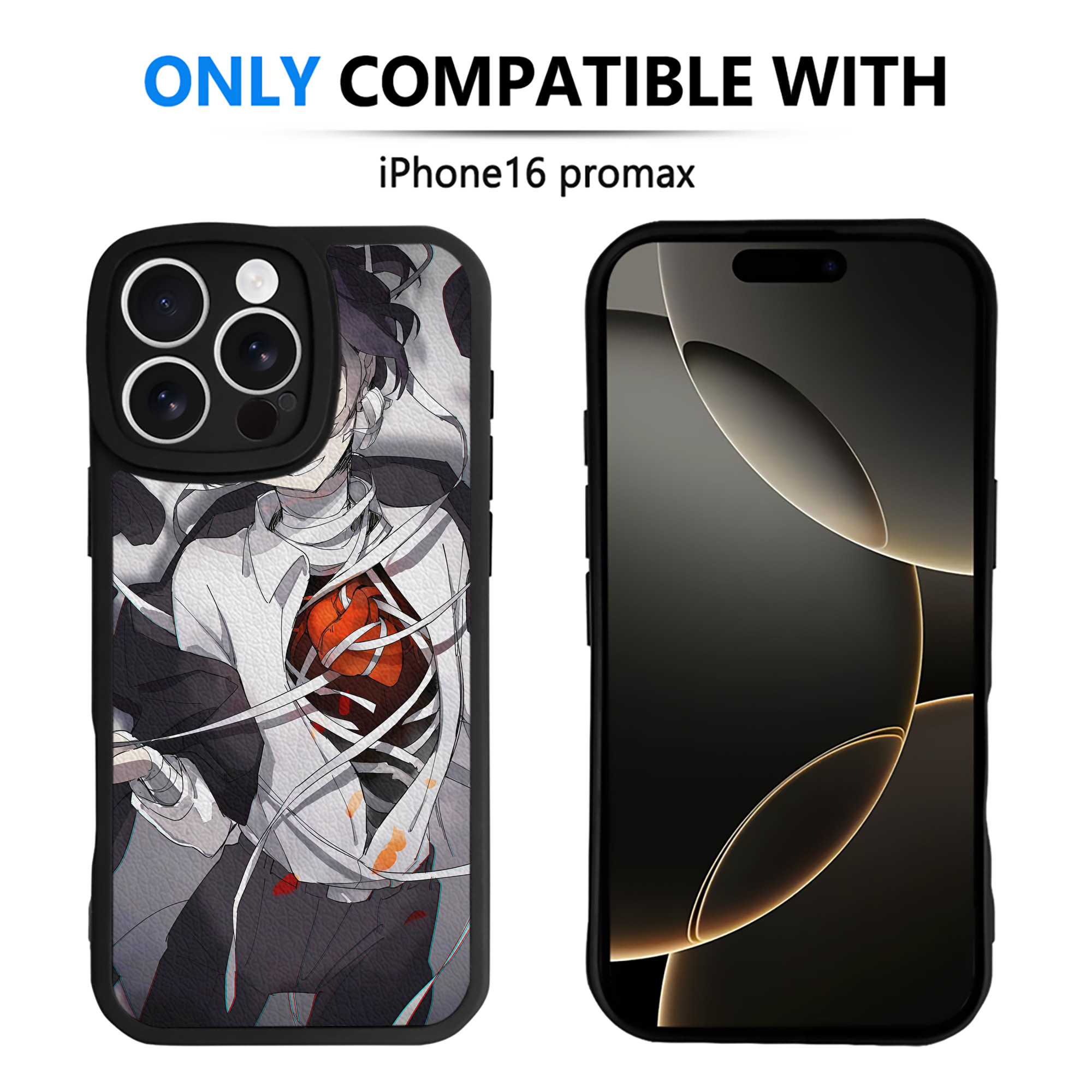（画像用） 文豪ストレイドッグス Bungo Stray Dogs 【iPhone 16シリーズ対応】シリコンスマホケース（レザー調） 材質：シリコン